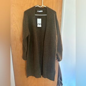 Zara long open cardigan
